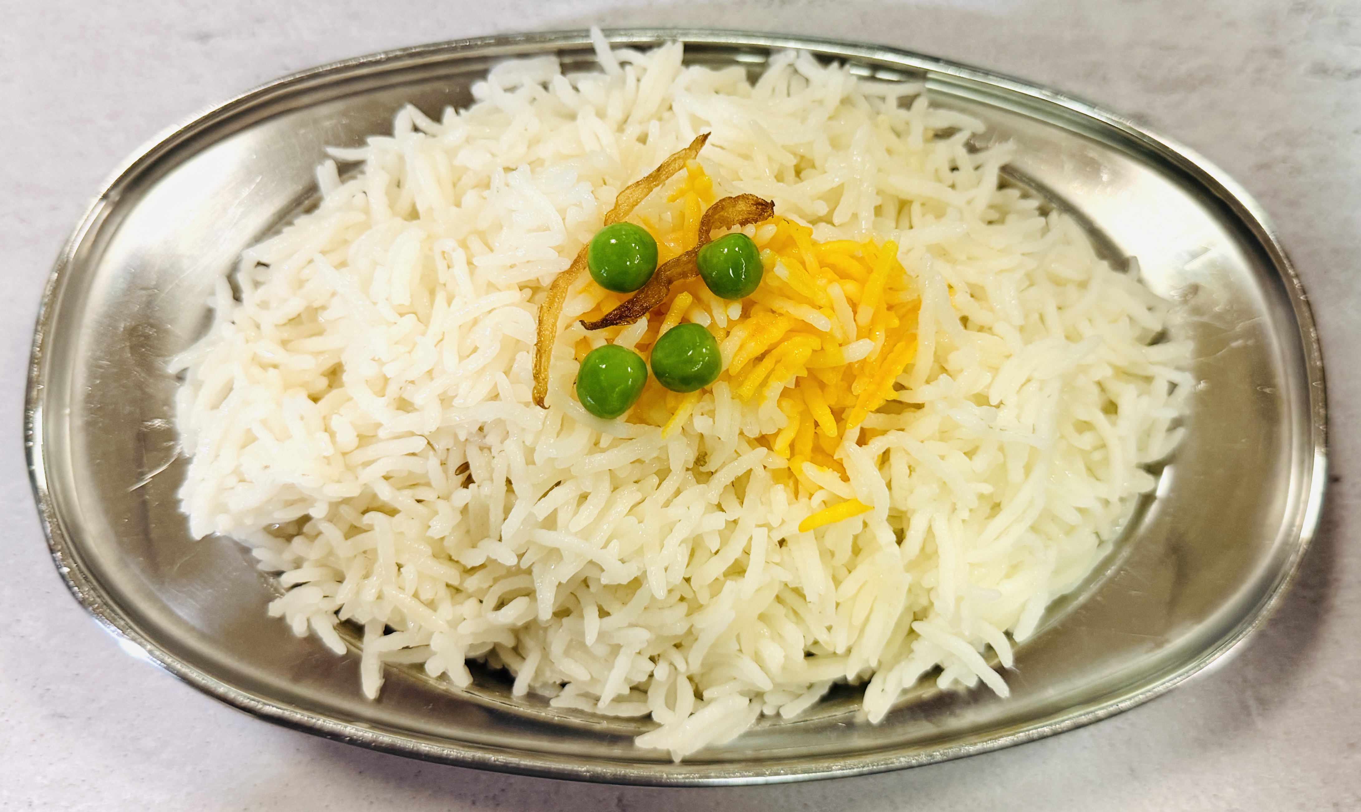 Basmati rice steamed fragrant