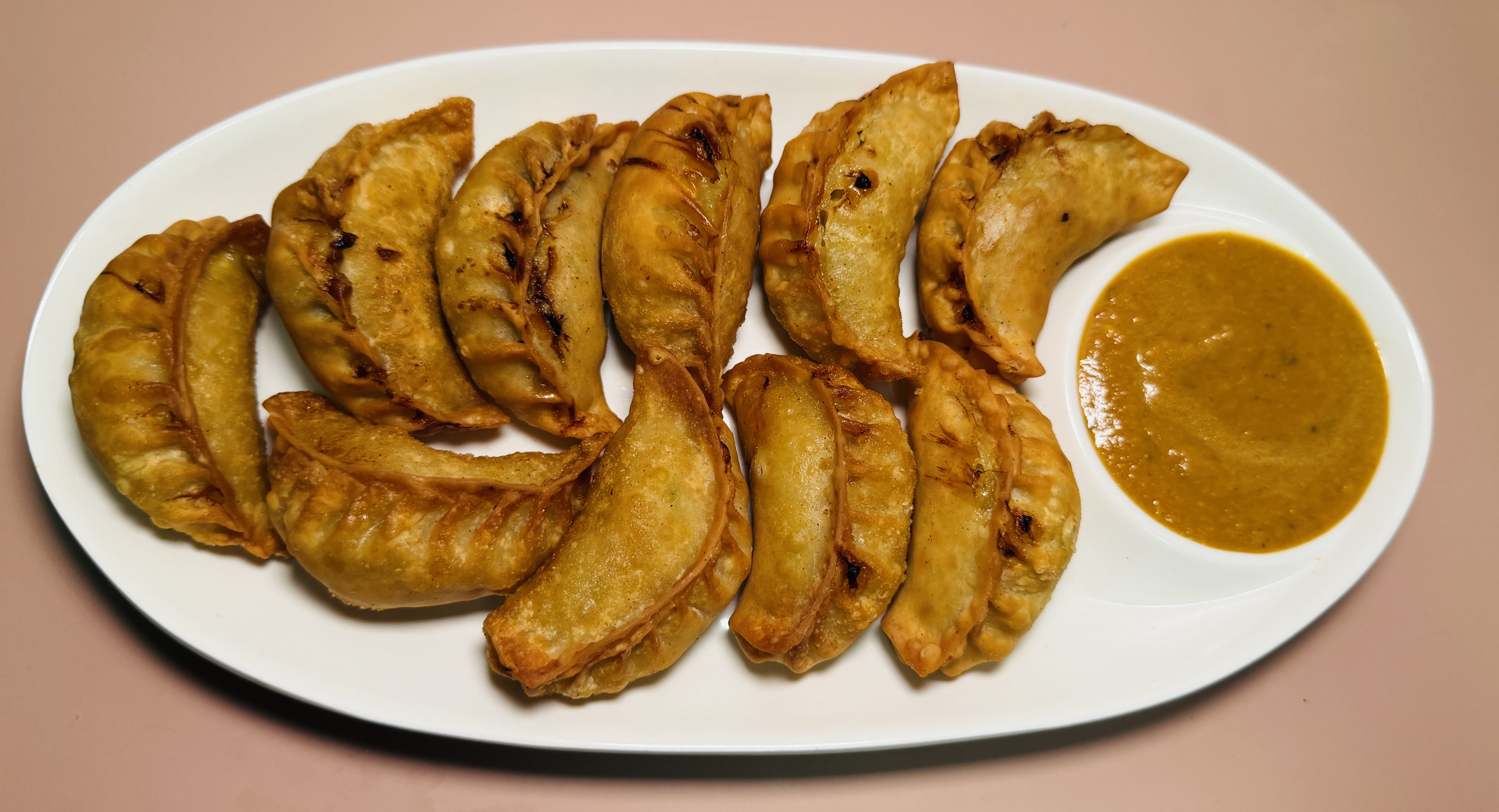 Chicken momo dumplings