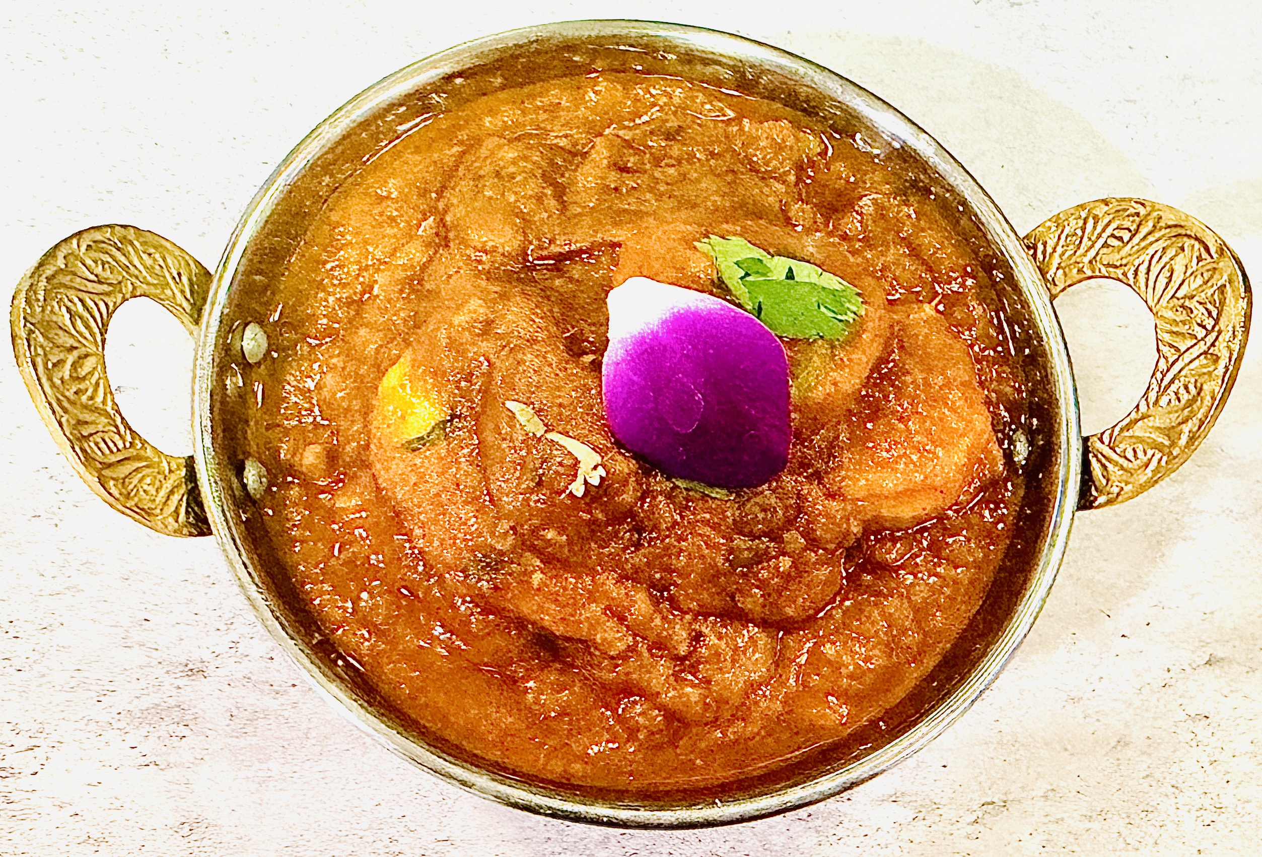 Shrimp curry tomato onion sauce