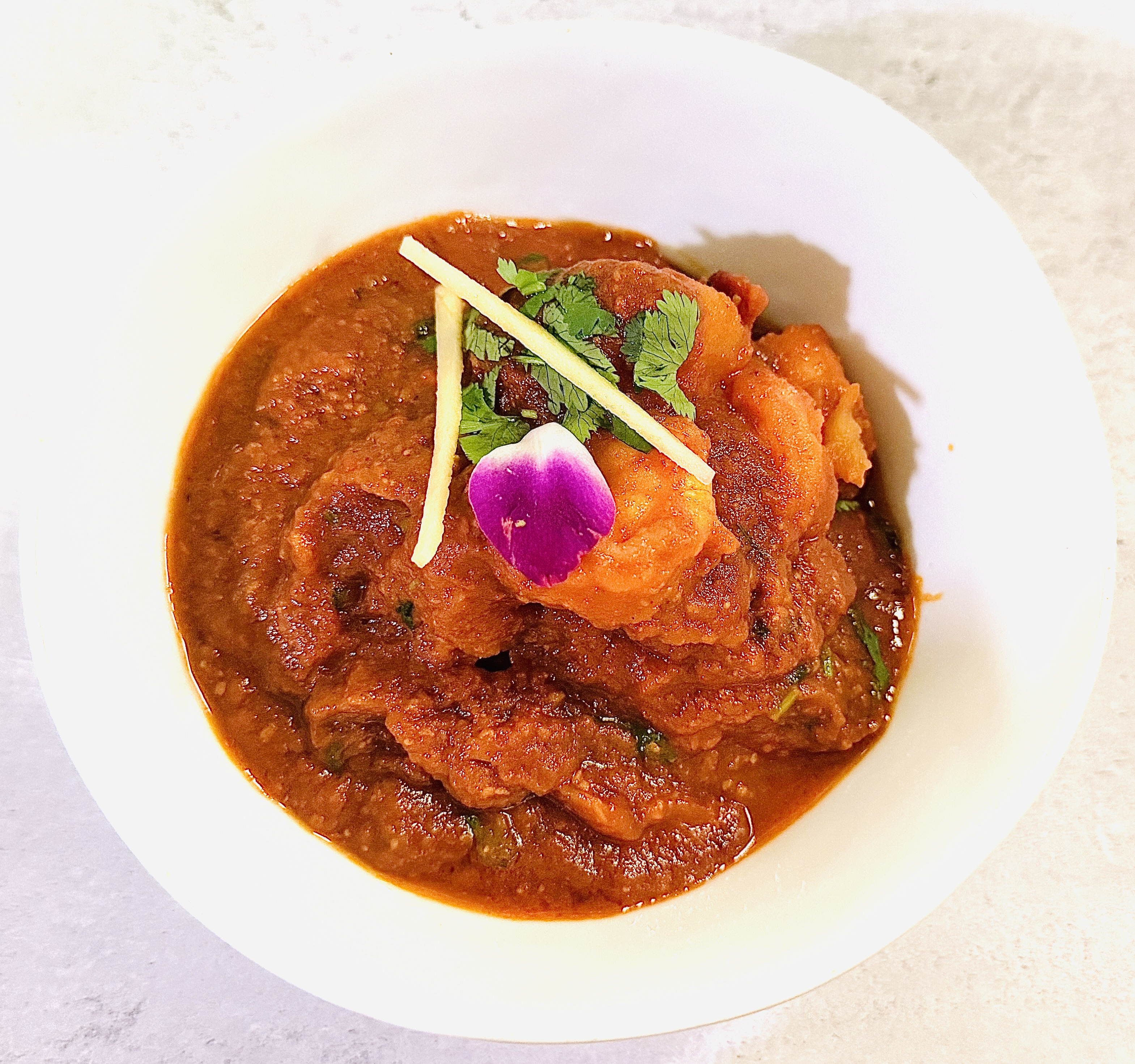 Shrimp vindaloo spicy Goan curry